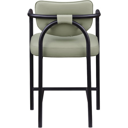 Serava Mint Vegan Leather Upholstered Counter Stool