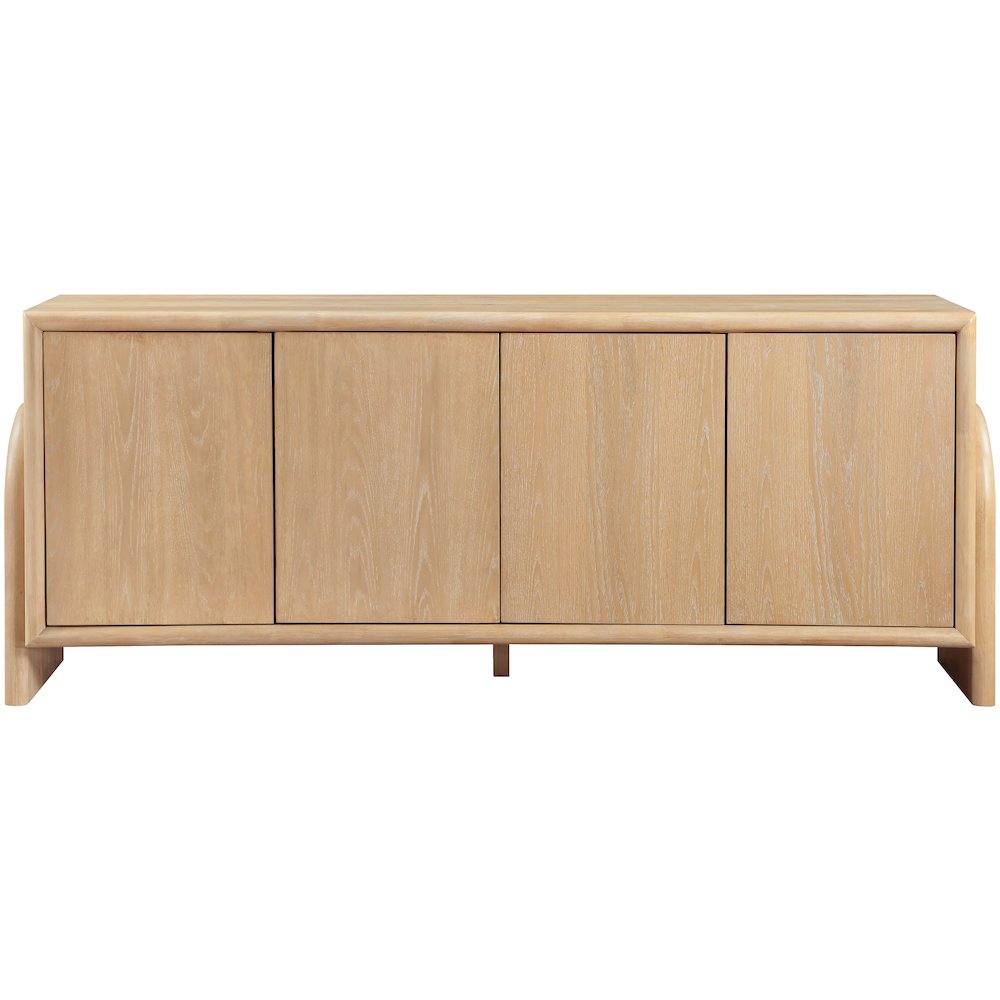 Elanor Natural Oak Veneer Rubberwood Sideboard/Buffet