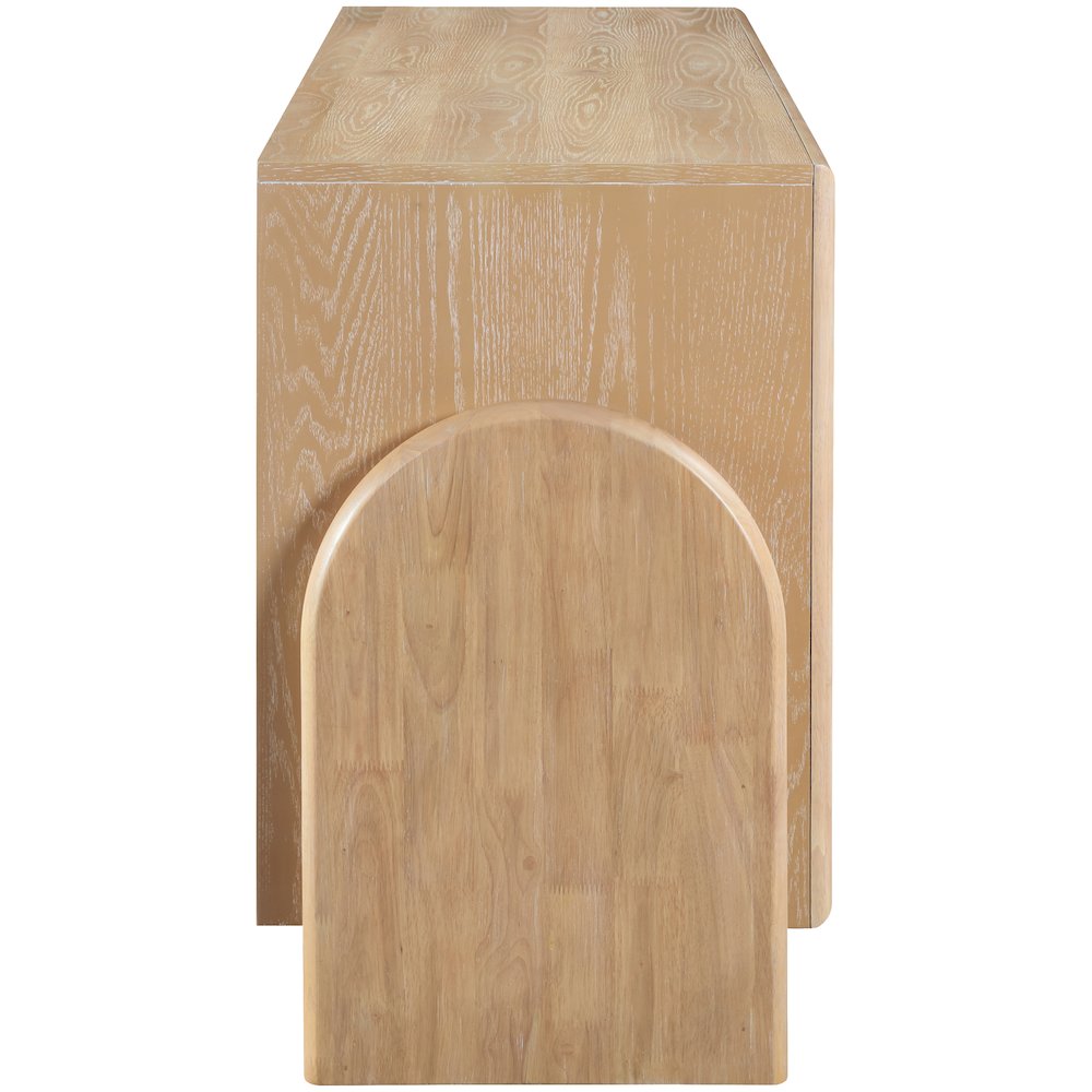 Elanor Natural Oak Veneer Rubberwood Sideboard/Buffet