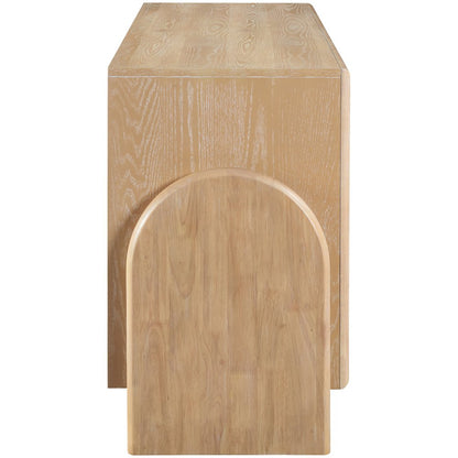 Elanor Natural Oak Veneer Rubberwood Sideboard/Buffet