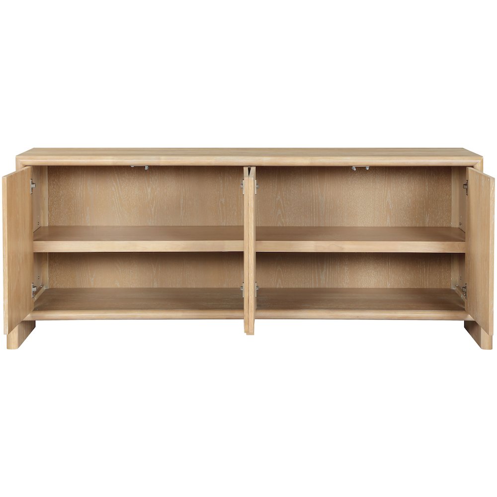 Elanor Natural Oak Veneer Rubberwood Sideboard/Buffet