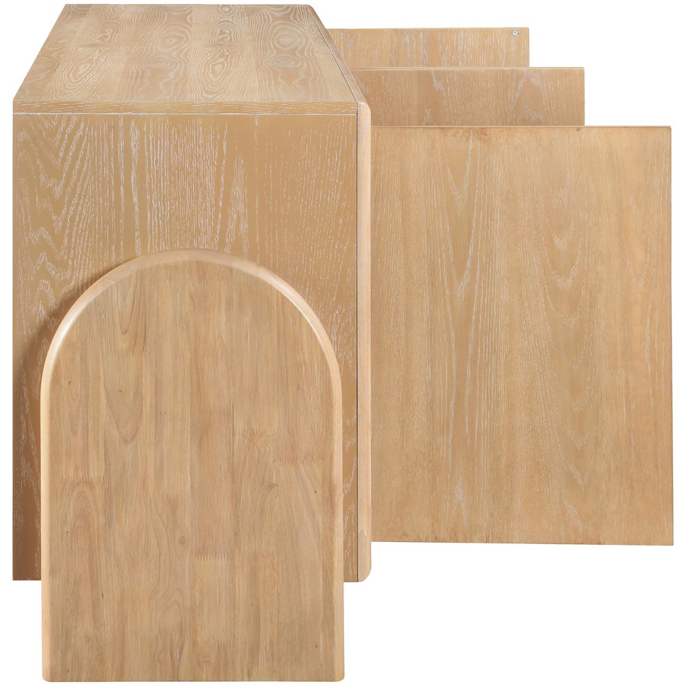 Elanor Natural Oak Veneer Rubberwood Sideboard/Buffet