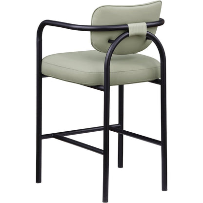 Serava Mint Vegan Leather Upholstered Bar Stool
