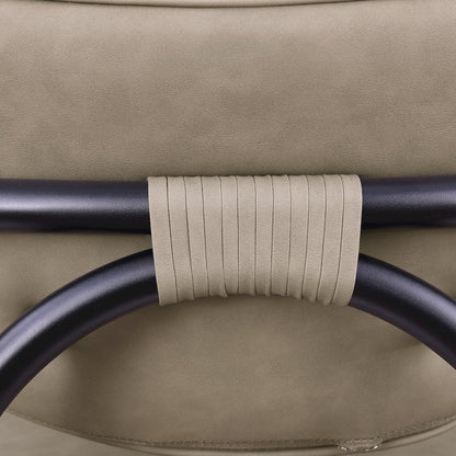 Serava Taupe Vegan Leather Upholstered Bar Stool
