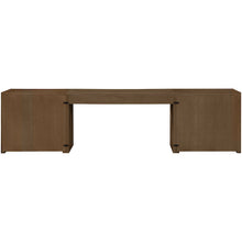 Avro Brown Cane, Solid Wood And Oak Veneer 3pc. Desk
