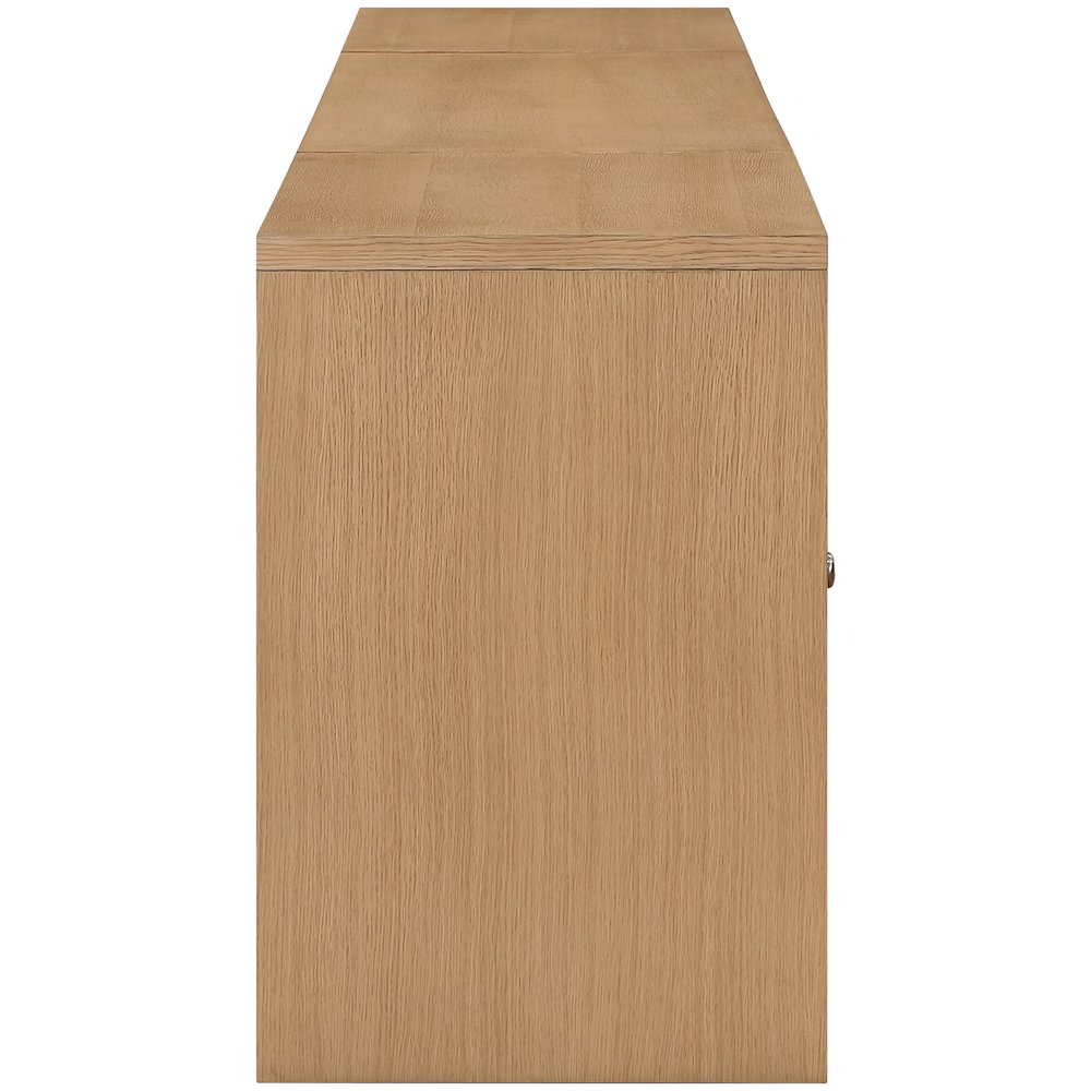 Avro Natural Cane, Solid Wood And Oak Veneer 3pc. Desk