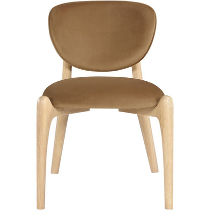 Velora Saddle Velvet Performance Fabric Upholstered Dining Chair, Set of 2