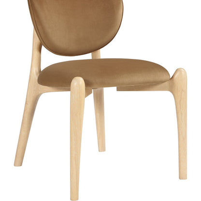 Velora Saddle Velvet Performance Fabric Upholstered Dining Chair, Set of 2