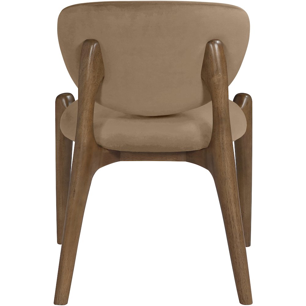 Velora Beige Velvet Performance Fabric Upholstered Dining Chair, Set of 2