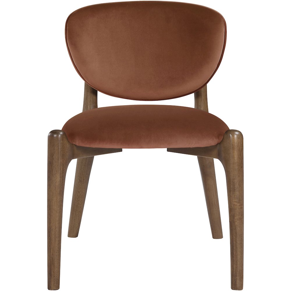 Velora Cognac Velvet Performance Fabric Upholstered Dining Chair, Set of 2