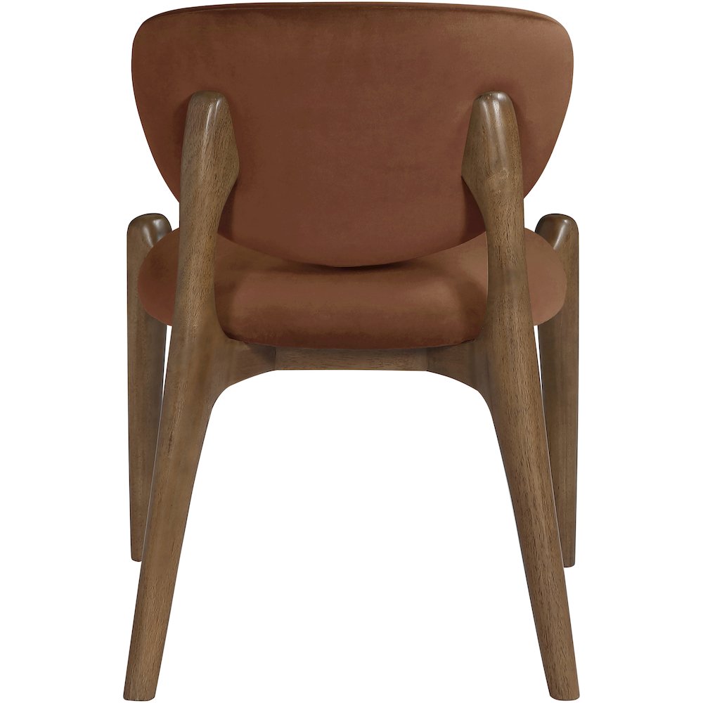 Velora Cognac Velvet Performance Fabric Upholstered Dining Chair, Set of 2