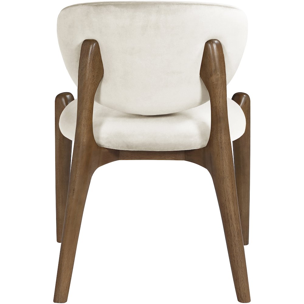 Velora Cream Velvet Performance Fabric Upholstered Dining Chair, Set of 2