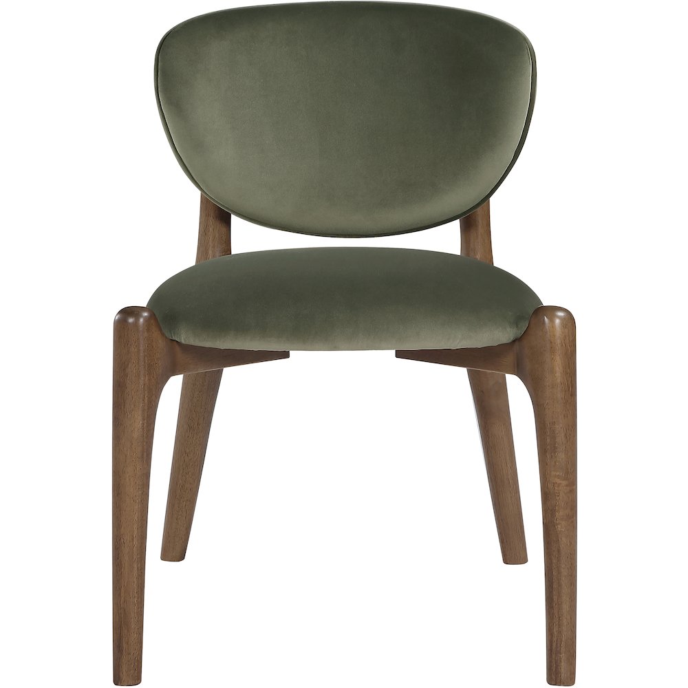 Velora Green Velvet Performance Fabric Upholstered Dining Chair, Set of 2