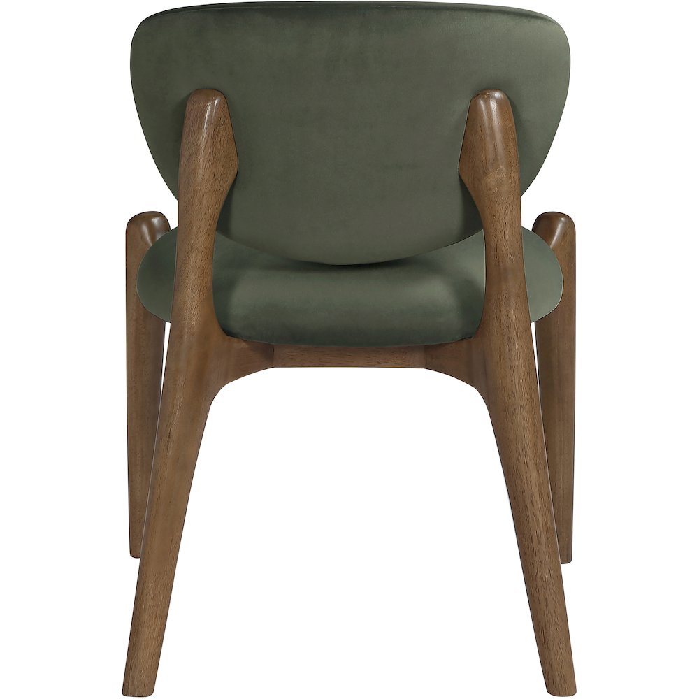 Velora Green Velvet Performance Fabric Upholstered Dining Chair, Set of 2