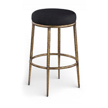 Ferro Black Performance Fabric Upholstered Bar Stool