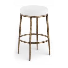Ferro White Performance Fabric Upholstered Bar Stool