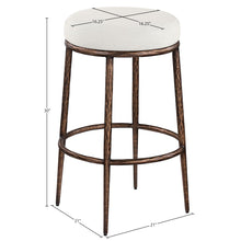 Ferro Cream Performance Fabric Upholstered Bar Stool