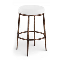 Ferro White Performance Fabric Upholstered Bar Stool