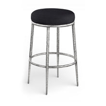 Ferro Black Performance Fabric Upholstered Bar Stool