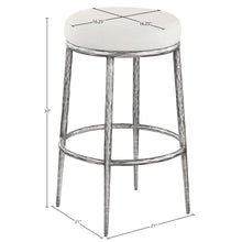 Ferro Cream Performance Fabric Upholstered Bar Stool