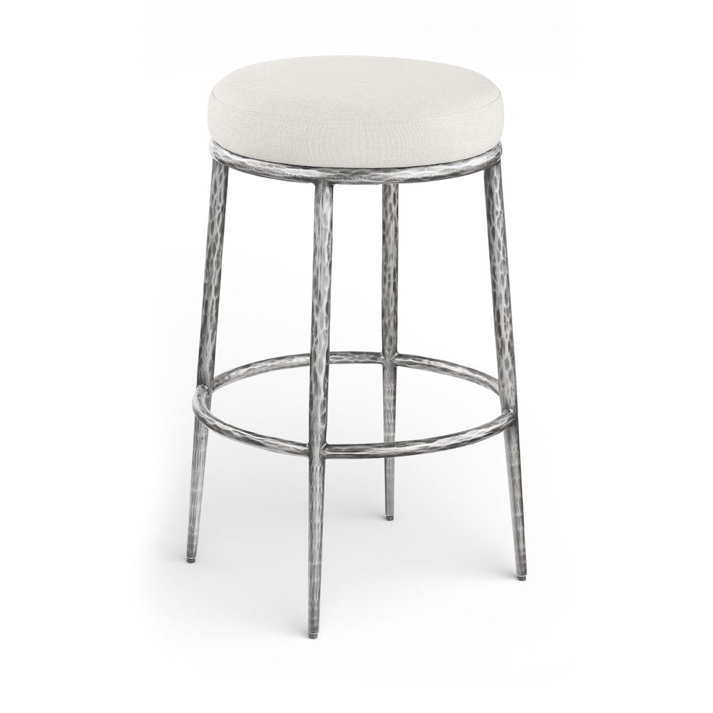Ferro Cream Performance Fabric Upholstered Bar Stool