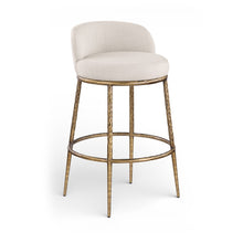 Ferro Beige Performance Fabric Upholstered Bar Stool