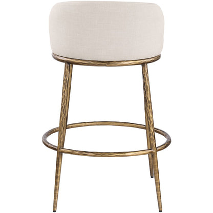Ferro Beige Performance Fabric Upholstered Bar Stool