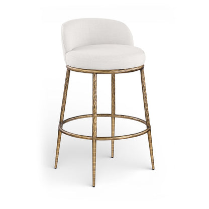 Ferro Cream Performance Fabric Upholstered Bar Stool