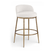 Ferro Cream Performance Fabric Upholstered Bar Stool