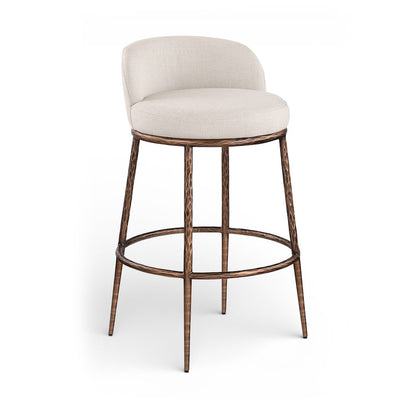 Ferro Beige Performance Fabric Upholstered Bar Stool