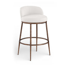Ferro Cream Performance Fabric Upholstered Bar Stool