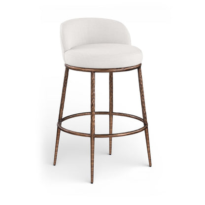 Ferro Cream Performance Fabric Upholstered Bar Stool