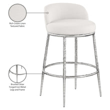 Ferro Cream Performance Fabric Upholstered Bar Stool