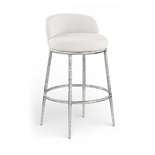 Ferro Cream Performance Fabric Upholstered Bar Stool