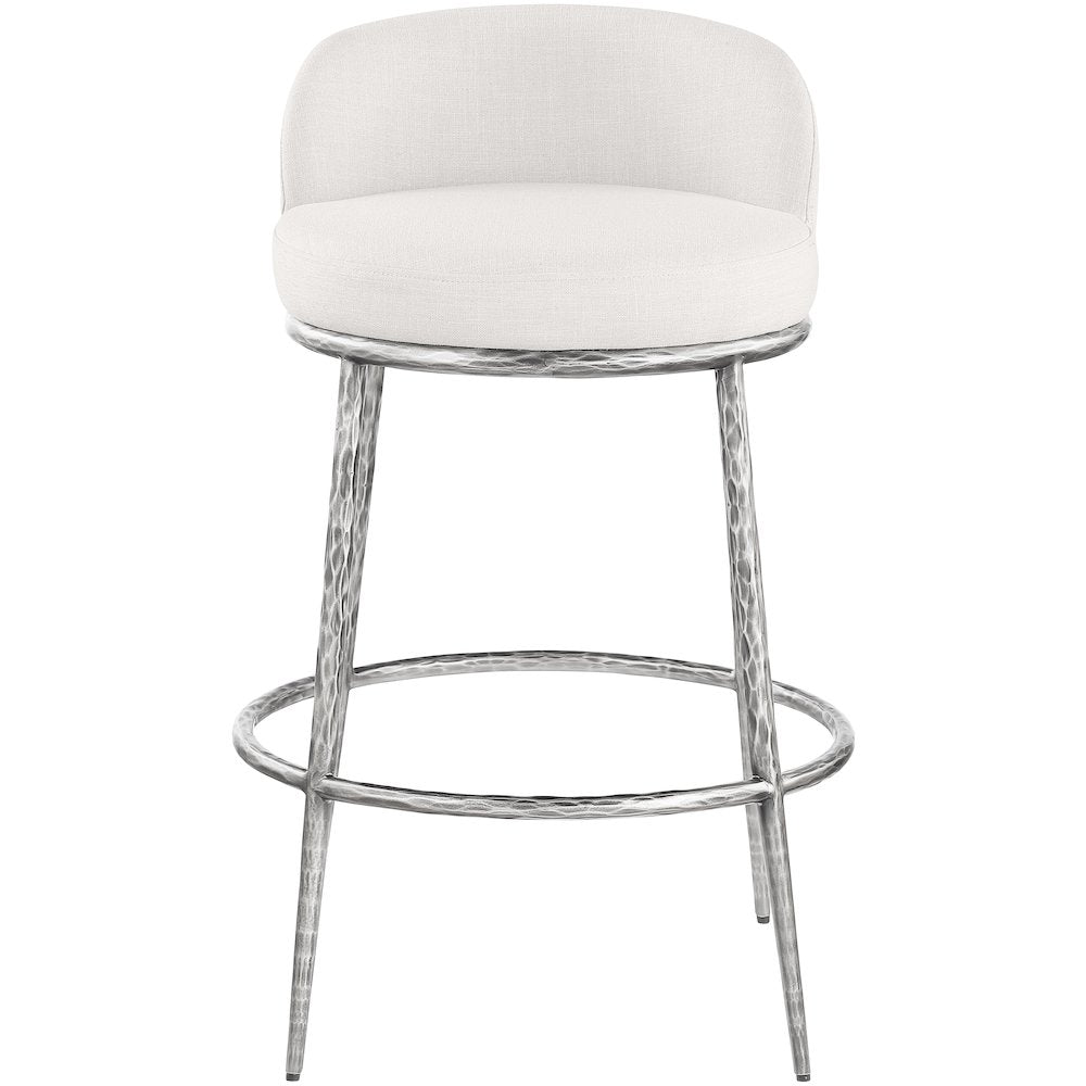 Ferro Cream Performance Fabric Upholstered Bar Stool