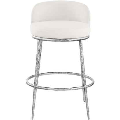 Ferro Cream Performance Fabric Upholstered Bar Stool