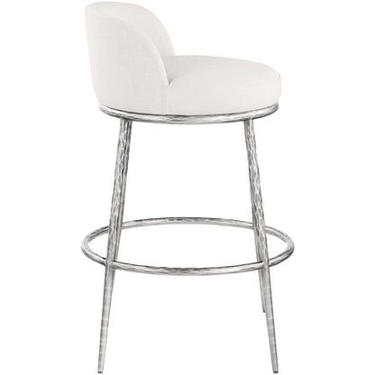 Ferro Cream Performance Fabric Upholstered Bar Stool