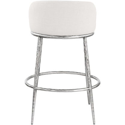 Ferro Cream Performance Fabric Upholstered Bar Stool