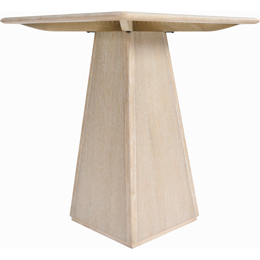Atrium Natural Glass And Cane Top With Solid Wood Base Bar Height Table