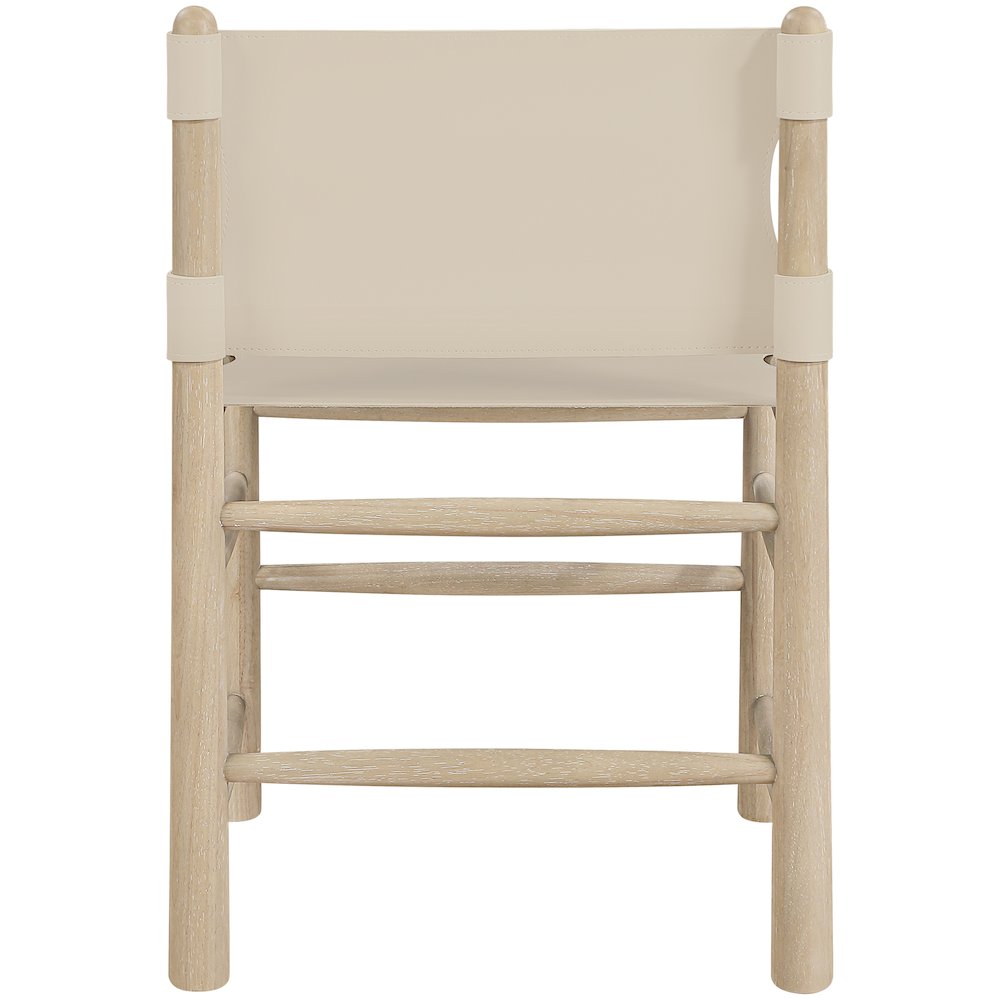 Santos Beige Vegan Leather Upholstered Dining Chair, Set of 2