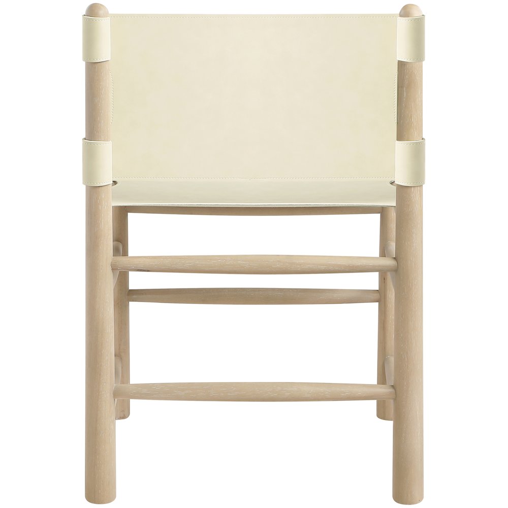 Santos Cream Vegan Leather Upholstered Dining Chair, Set of 2