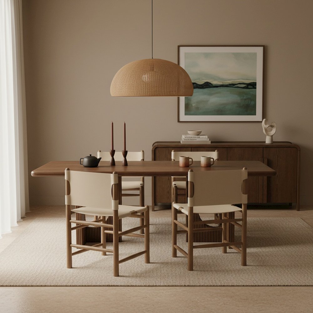 Santos Beige Vegan Leather Upholstered Dining Chair, Set of 2