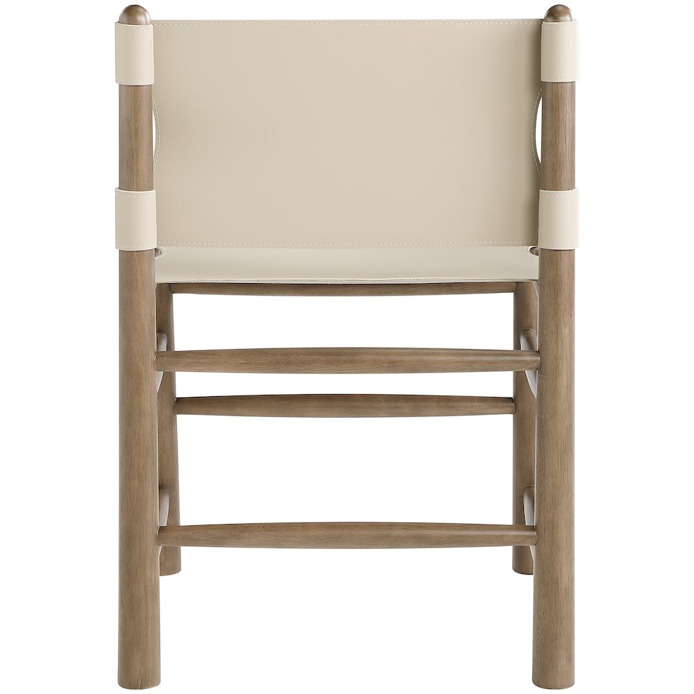 Santos Beige Vegan Leather Upholstered Dining Chair, Set of 2