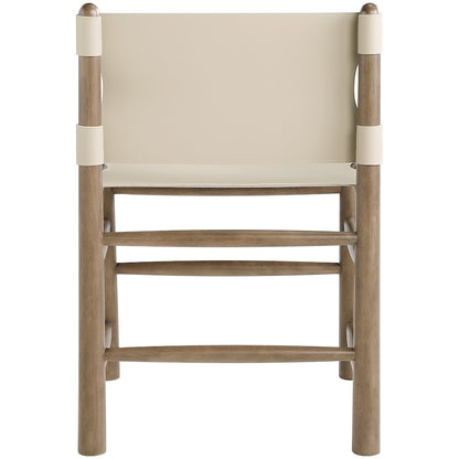 Santos Beige Vegan Leather Upholstered Dining Chair, Set of 2