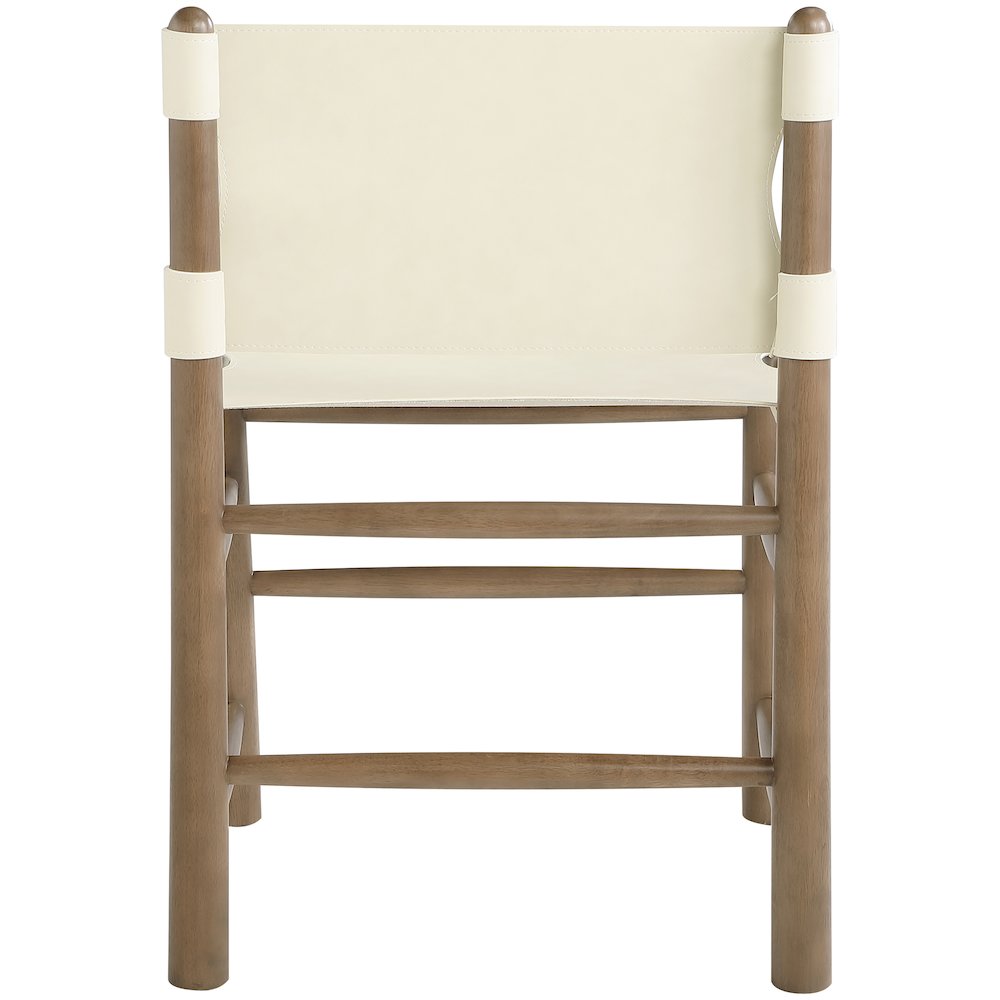 Santos Cream Vegan Leather Upholstered Dining Chair, Set of 2