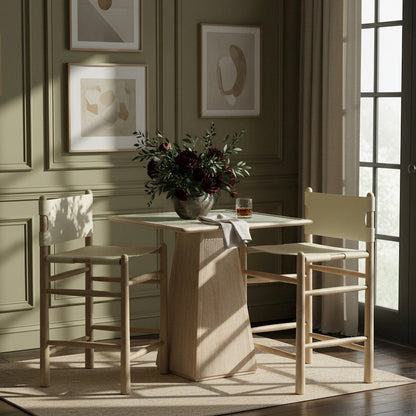 Santos Cream Vegan Leather Upholstered Counter Stool