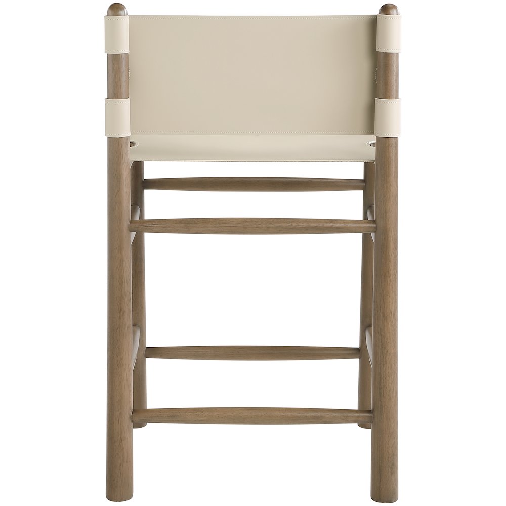 Santos Beige Vegan Leather Upholstered Counter Stool