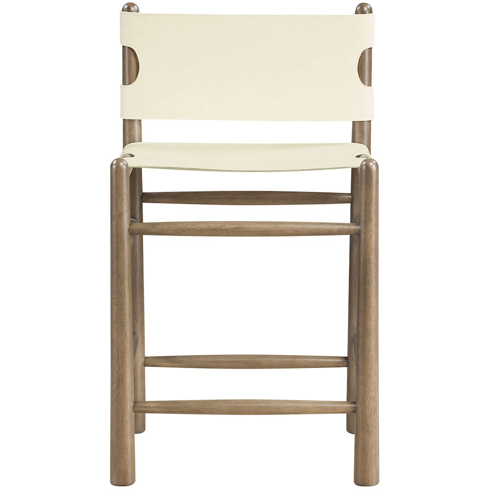 Santos Cream Vegan Leather Upholstered Counter Stool