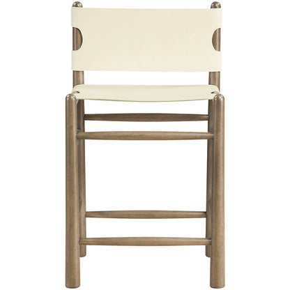 Santos Cream Vegan Leather Upholstered Counter Stool