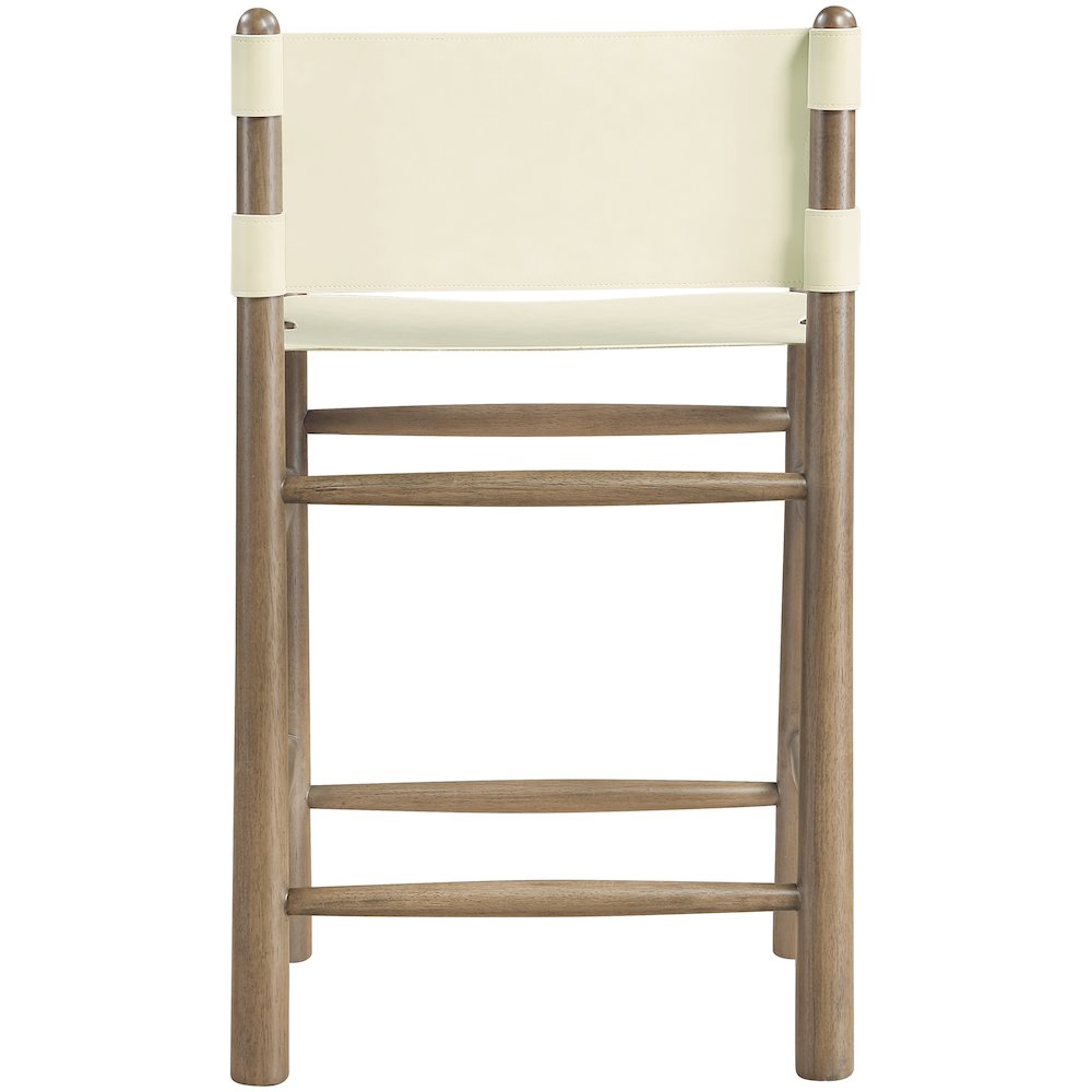 Santos Cream Vegan Leather Upholstered Counter Stool